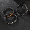Volcanic Stone Geometric Style Handmade Elastic Cross Bracelet Unisex