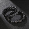 Volcanic Stone Geometric Style Handmade Elastic Cross Bracelet Unisex