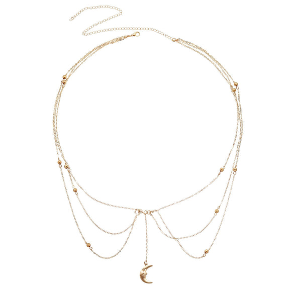 Waist Chain Alloy Electroplating Moon Pendant Women's Fashion Body Chain