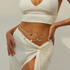 Waist Chain Body Chain Metal Imitation Pearl Starfish Scallop Shell Conch Fashion Snake Bone Chain For Female