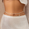 Waist Chain Body Chain Plastic Starfish Animal Beaded Double Layer For Female