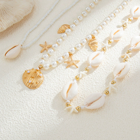 Waist Chain Body Chain Starfish Scallop Shell Pendant Metal For Women Bohemian Style Fashion Ol