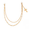 Waist Chain Hiphop Style Metal Imitation Pearl Pendant Tassel Chain