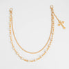 Waist Chain Hiphop Style Metal Imitation Pearl Pendant Tassel Chain