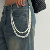 Waist Chain Imitation Pearl Simple Punk Geometric Beaded