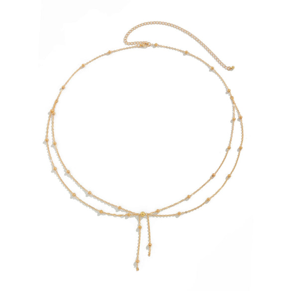 Waist Chain Metal Copper Clad Iron Simple Style Ball Chain For Girls