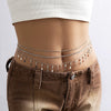 Waist Chain Metal Multilayer Tassel Sequins Rhinestone For Female