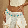 Waist Chain Metal Round Turquoise Carved For Women