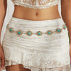 Waist Chain Metal Round Turquoise Carved For Women