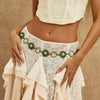 Waist Chain Metal Round Turquoise Carved For Women