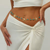 Waist Chain Metal Starfish Imitation Turquoise Casual Style For Female