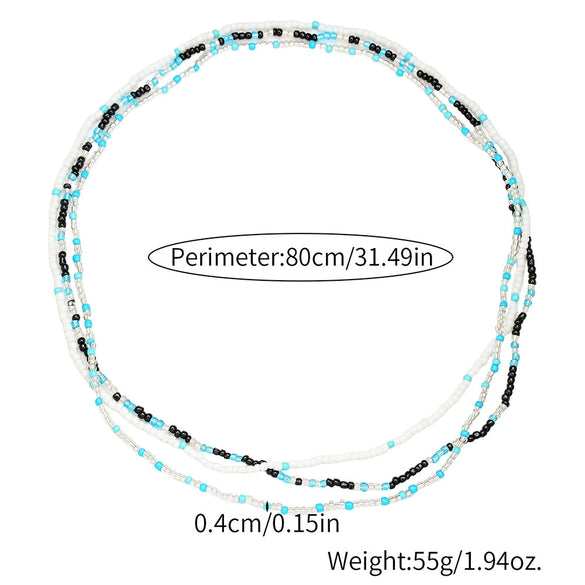 Waist Chain Rice Beads Diamond Geometric Style For Women