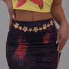 Waist Chain Sexy Metal Iron Three Dimensional Flower Body Chain For Women