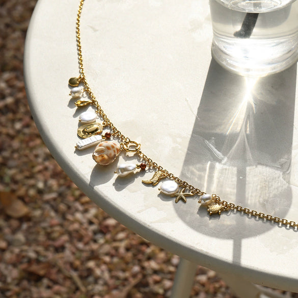 Waist Chain Stainless Steel Alloy Pearl Ushaped Electroplating Women's Highend Niche Design Accessories