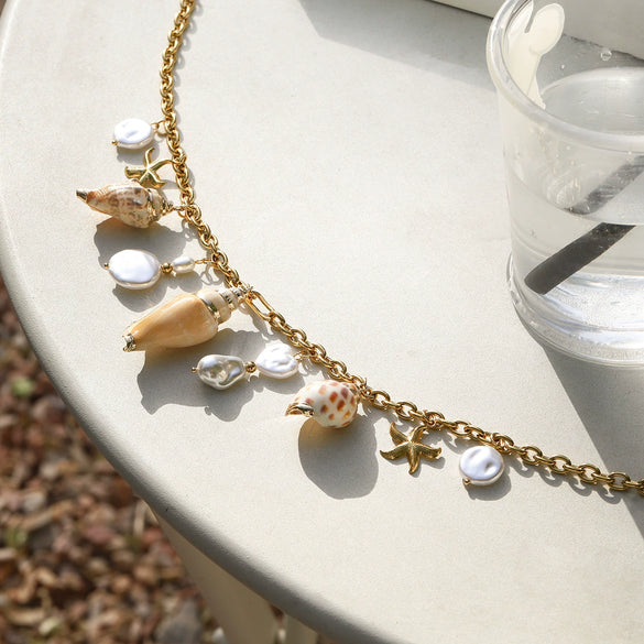 Waist Chain Stainless Steel Alloy Pearl Ushaped Electroplating Women's Highend Niche Design Accessories