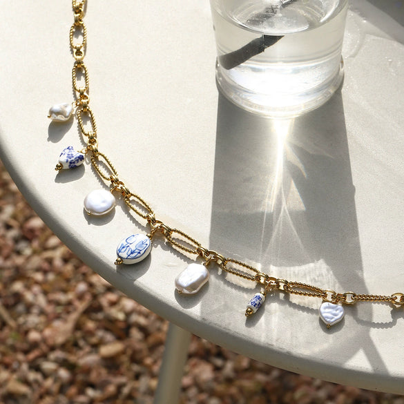Waist Chain Stainless Steel Pearl Chili Heart Women's Highend Nonfading Jewelry
