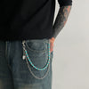 Waist Chain Turquoise Beaded Purely Handmade Denim Style Metal Cowboy Pattern For Men