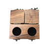 Walnut Wooden Double Lid Ring Gift Box With Horn Lock Jewelry Storage Box For Diamond Ring Display