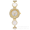 Watch Alloy And Iron Material Round Dial Sunflower Decoration Lazy Pull Bracelet For Female Students