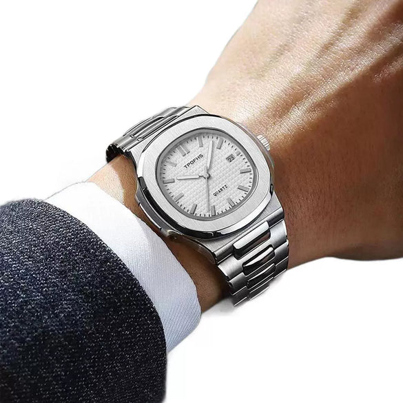 Watch Alloy Band And Case Oval Business Style Waterproof Luminous