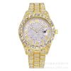 Watch Alloy Band Round Dial Roman Scale Leisure Quartz Watch For Men