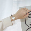 Watch Alloy Case Imitation Leather Strap Round Dial Cute Simple Style