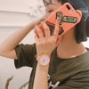 Watch Alloy Case Imitation Leather Strap Stainless Steel Clasp Round Dial Leisure Style For Men And Women