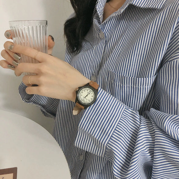 Watch Alloy Imitation Leather Round Casual Style