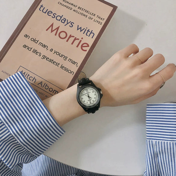 Watch Alloy Imitation Leather Round Casual Style