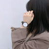 Watch Alloy Imitation Leather Stainless Steel Round Casual Women's