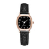 Watch Alloy Imitation Leather Strap Square Dial Leisure Style