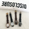 Watch Alloy Leather Square Retro Artistic Quartz