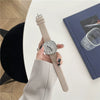 Watch Alloy Ordinary Glass Mirror Square Dial Casual Design For Women And Men