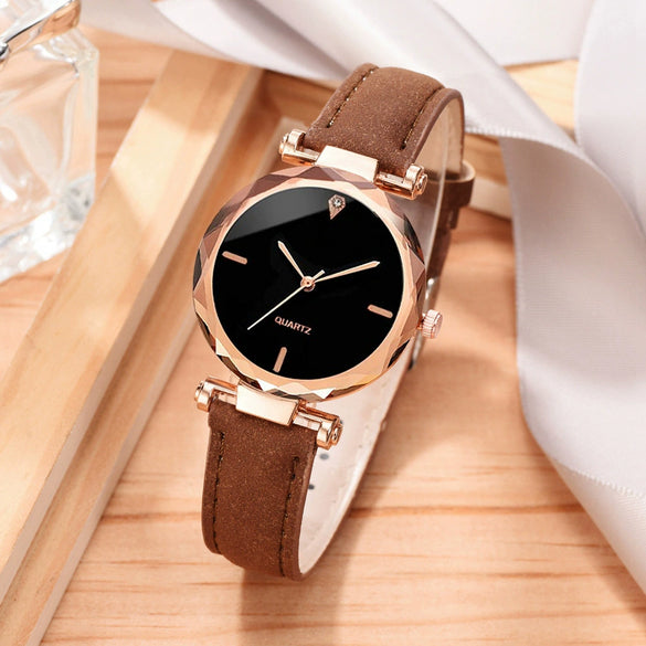 Watch Alloy Plastic Case Pu Belt Round Dial Casual Adult Women's