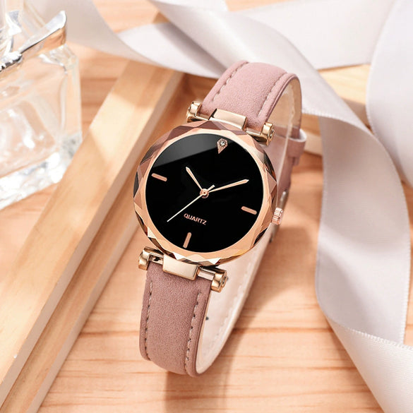 Watch Alloy Plastic Case Pu Belt Round Dial Casual Adult Women's