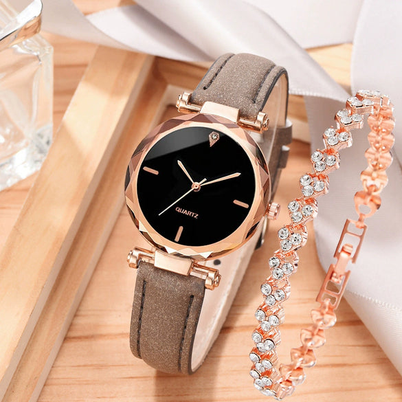 Watch Alloy Plastic Case Pu Belt Round Dial Casual Adult Women's