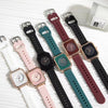 Watch Alloy Plastic Square Retro Soft Rubber Quartz Ladies Leisure