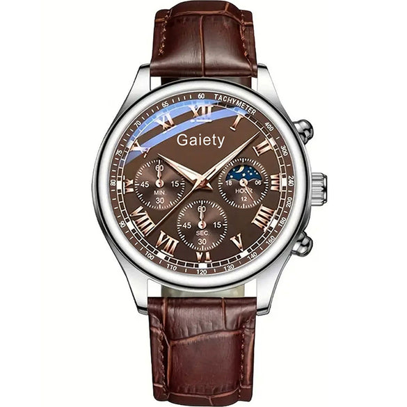 Watch Alloy Pu Stainless Steel Casual Round Men's Quartz