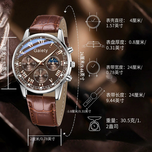 Watch Alloy Pu Stainless Steel Casual Round Men's Quartz