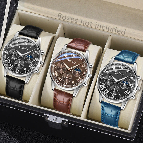 Watch Alloy Pu Stainless Steel Casual Round Men's Quartz