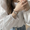 Watch Alloy Rectangular Retro Roman Scale Steel Strap Quartz Simple Elegant Artistic Leisure Universal Style