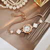 Watch Alloy Rose Gold Fourleaf Clover Casual Style For Female Students