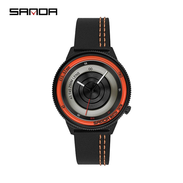 Watch Alloy Round Dial Quartz Waterproof Men's Belt Style