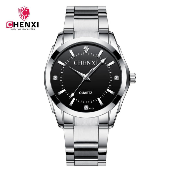 Watch Alloy Stainless Steel Round Quartz Waterproof Fashion For Women And Couple