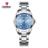 Watch Alloy Stainless Steel Round Quartz Waterproof Fashion For Women And Couple