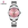 Watch Alloy Stainless Steel Round Quartz Waterproof Fashion For Women And Couple