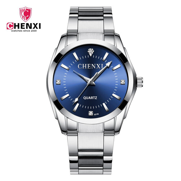 Watch Alloy Stainless Steel Round Quartz Waterproof Fashion For Women And Couple