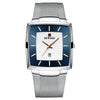 Watch Alloy Stainless Steel Square Business Quartz Men's