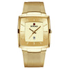 Watch Alloy Stainless Steel Square Business Quartz Men's