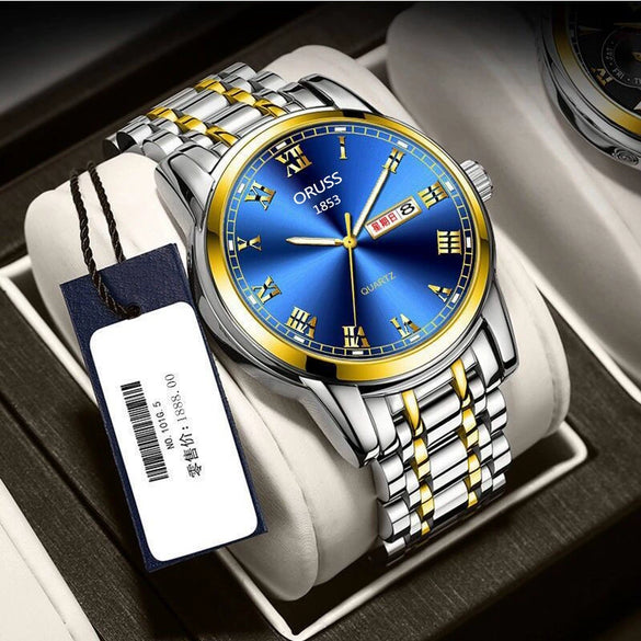 Watch Alloy Steel Automatic Movement Round Dial Men's